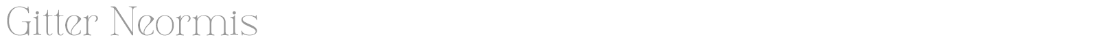 Gitter Neormis font preview